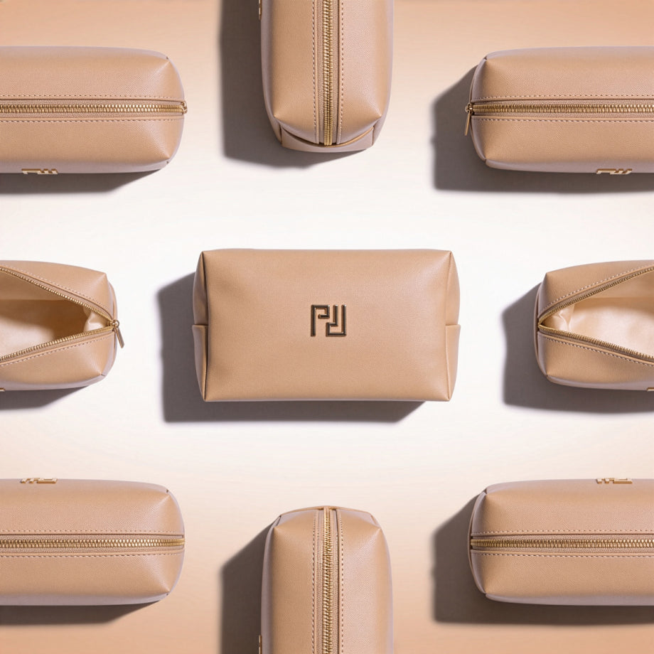 GOLD COSMETIC BAG